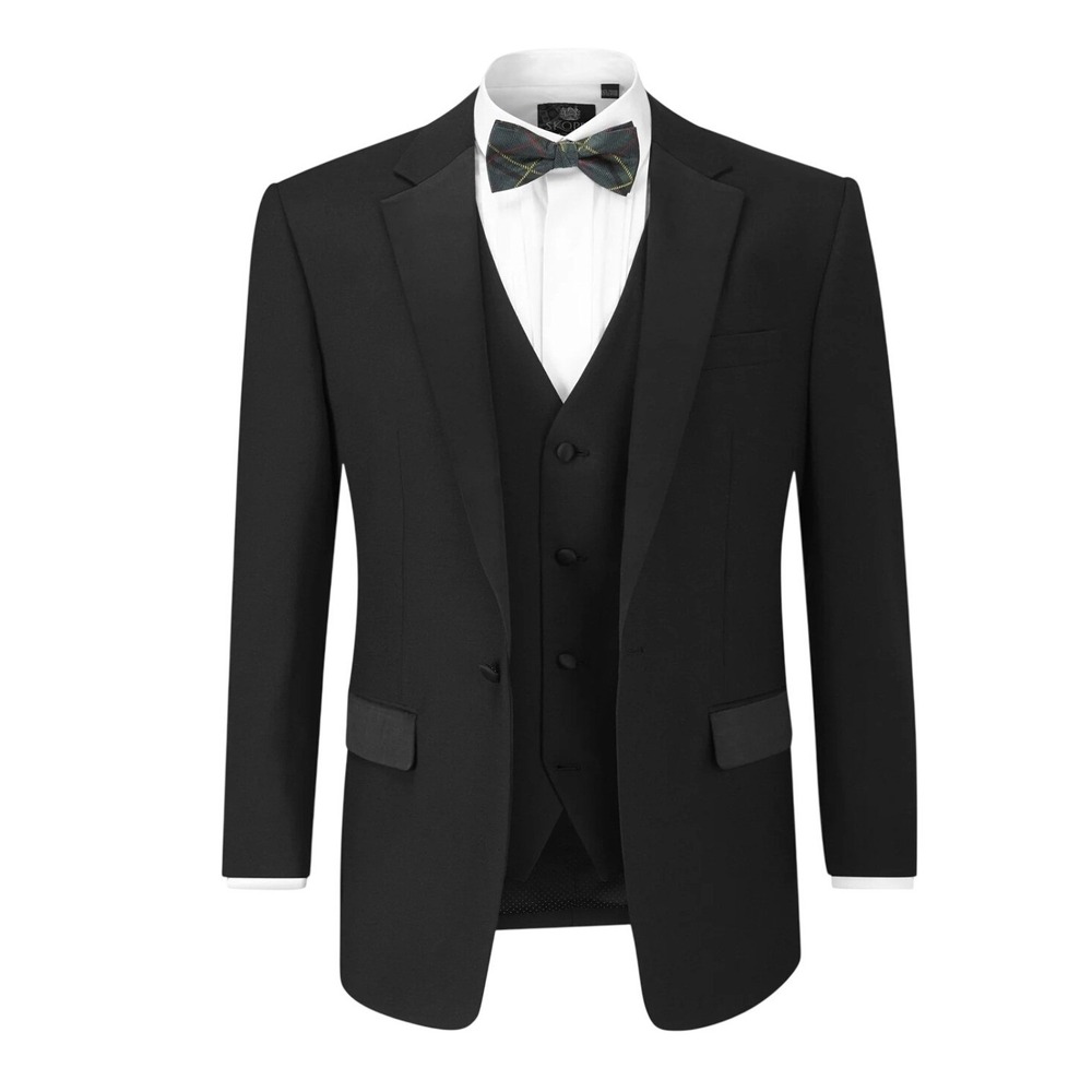 SKOPES Latimer Classic Fit‎ Dinner Suit Black Shawl Lapel Tuxedo Blazer 44R